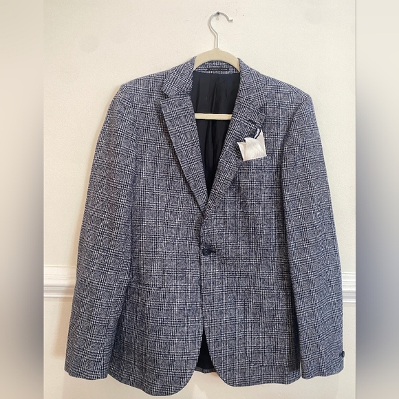 Reiss Glen Plaid Slim Fit Blazer Size 36R - Picture 8 of 12